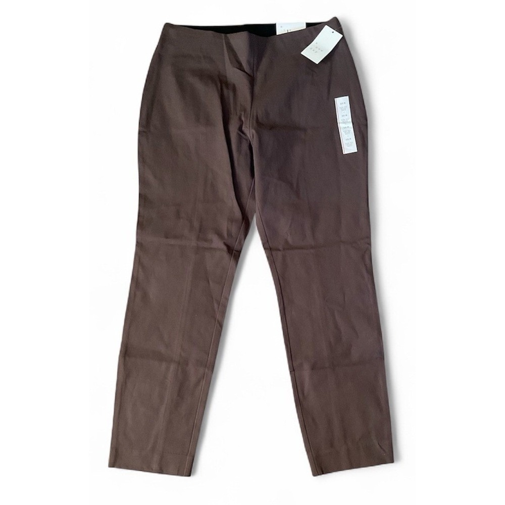 NWT A New Day Skinny Ankle Stretch High Rise Side Zip Brown Women's 17